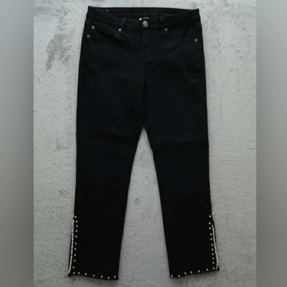 Women's Black Jeans By Blue Desire, Midrise Sz 9, 29x26 - Picture 1 of 14
